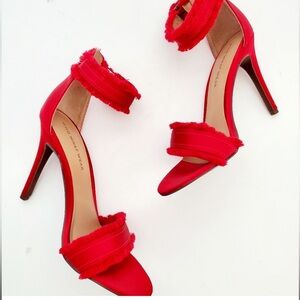 Who What Wear Bold Scarlet Heels - Preloved